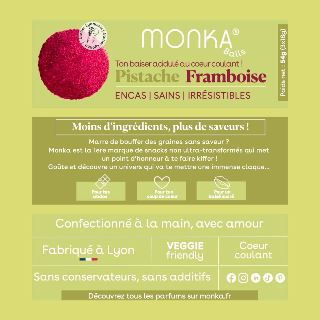 Monka Balls - Pistache Framboise x12 boites