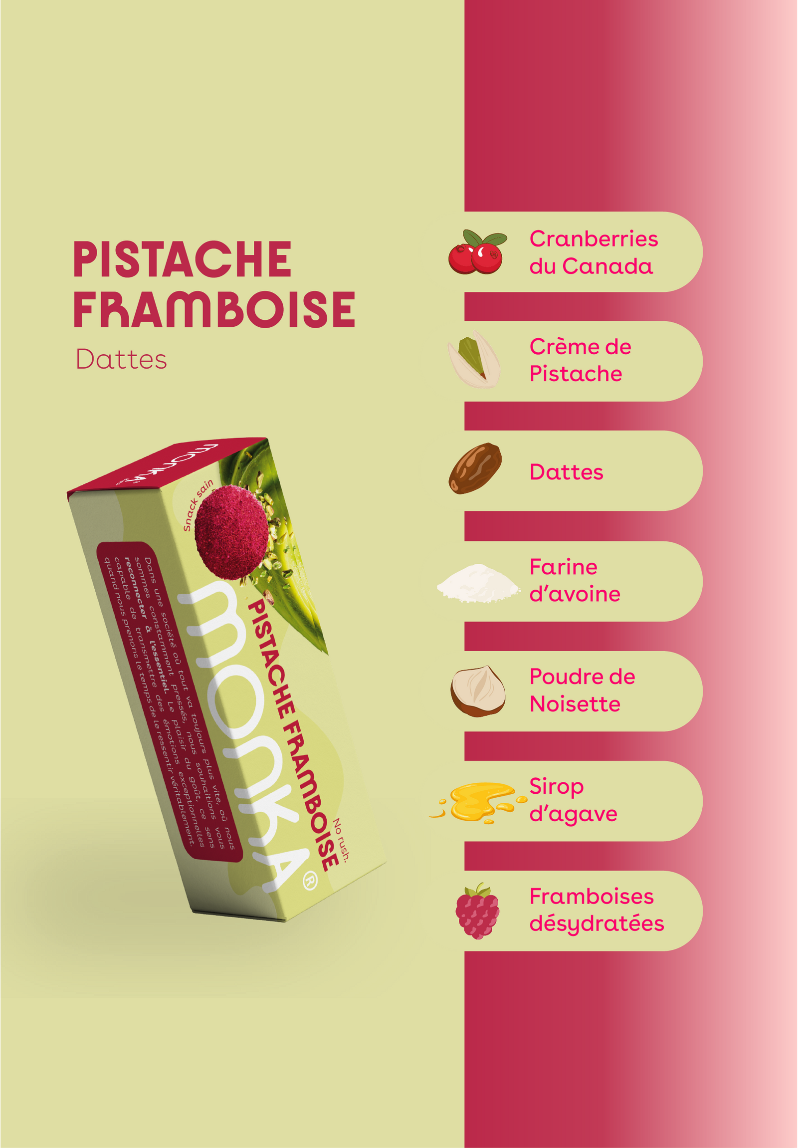 Monka Balls Pistache Framboise  x 12 Boîtes