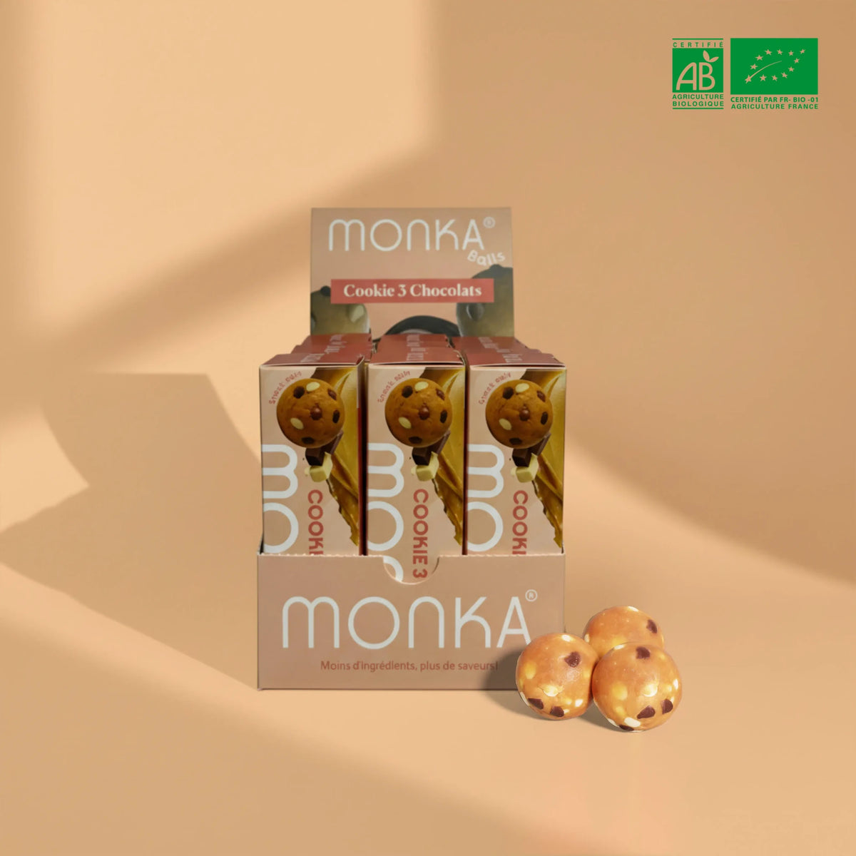 Monka Balls Cookie 3 chocolats x 12 Boites