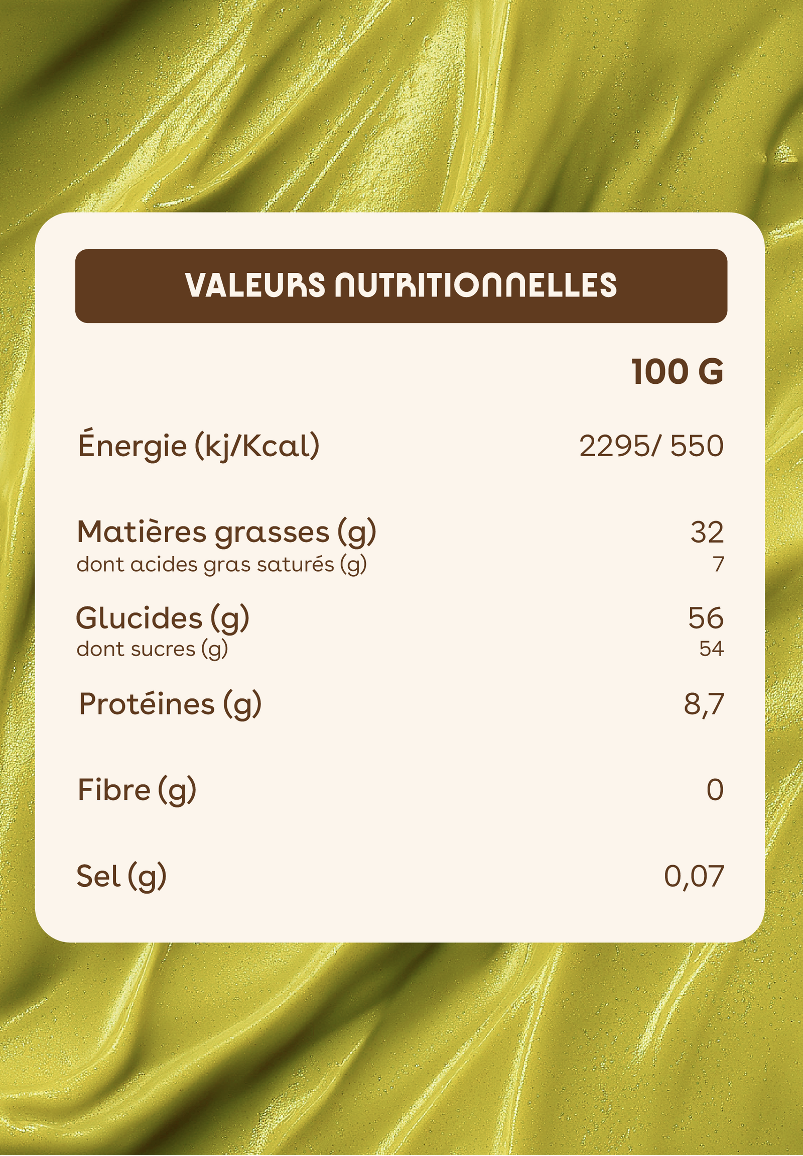 Pistache à tartiner