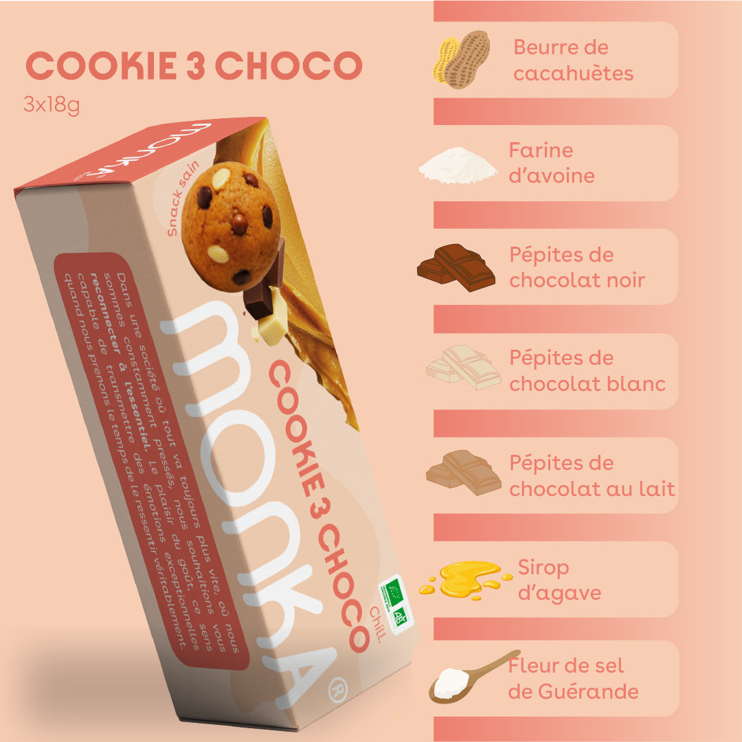 Monka Balls Cookie 3 chocolats x 12 Boites