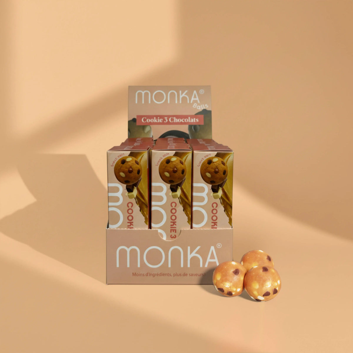 Monka Balls Cookie 3 chocolats x 12 Boites
