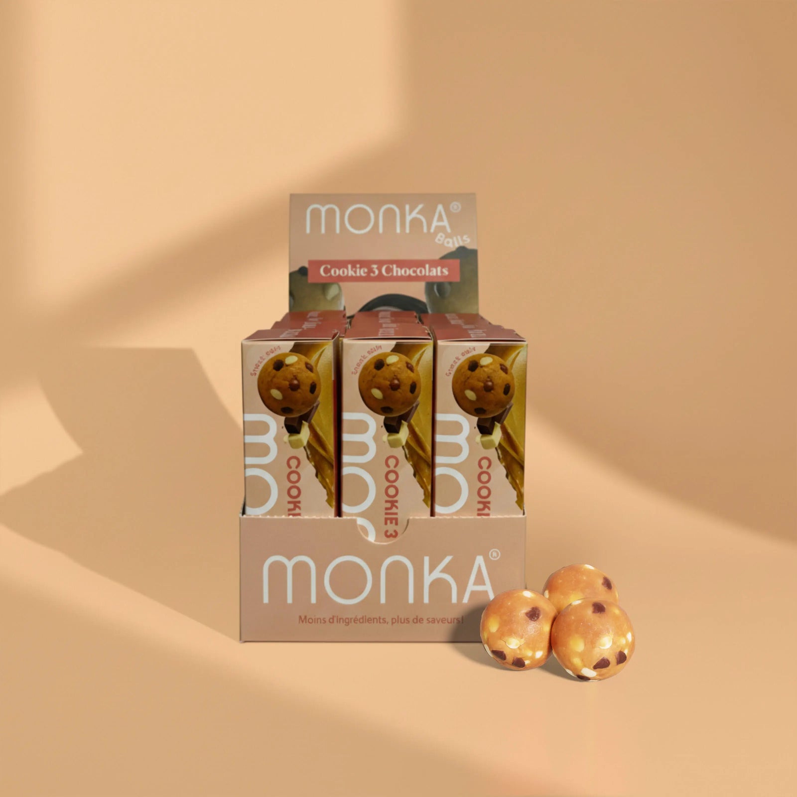 Monka Balls Cookie 3 chocolats x 12 Boites